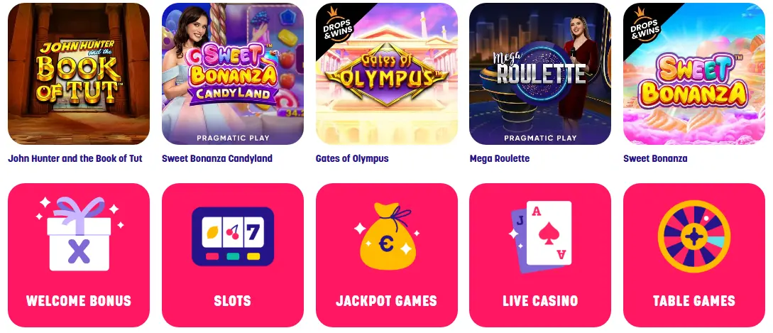 the best games at Caxino